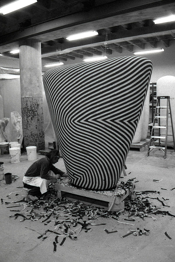 Unmasking the glazed stripe pattern from a triangle dango, 2000.